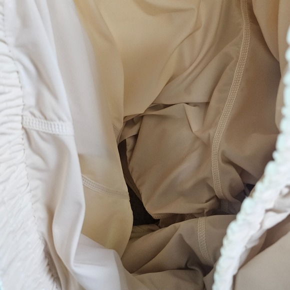 NWT Antonio Melani‎ Gym Workout Shorts Women XL Elastic Waist Inner Pants Cream - Picture 4 of 11